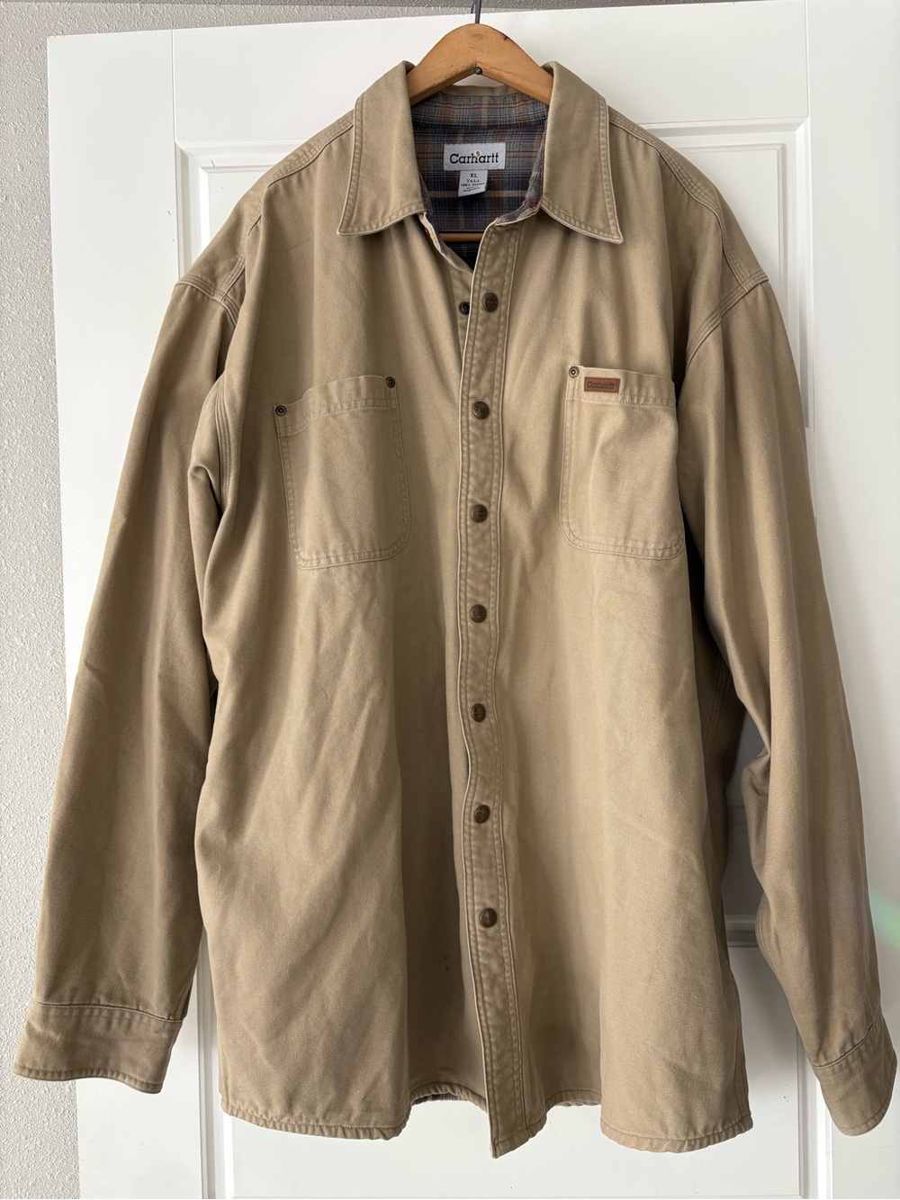 Carhartt Men's Khaki/Tan Canvas Field Jacket